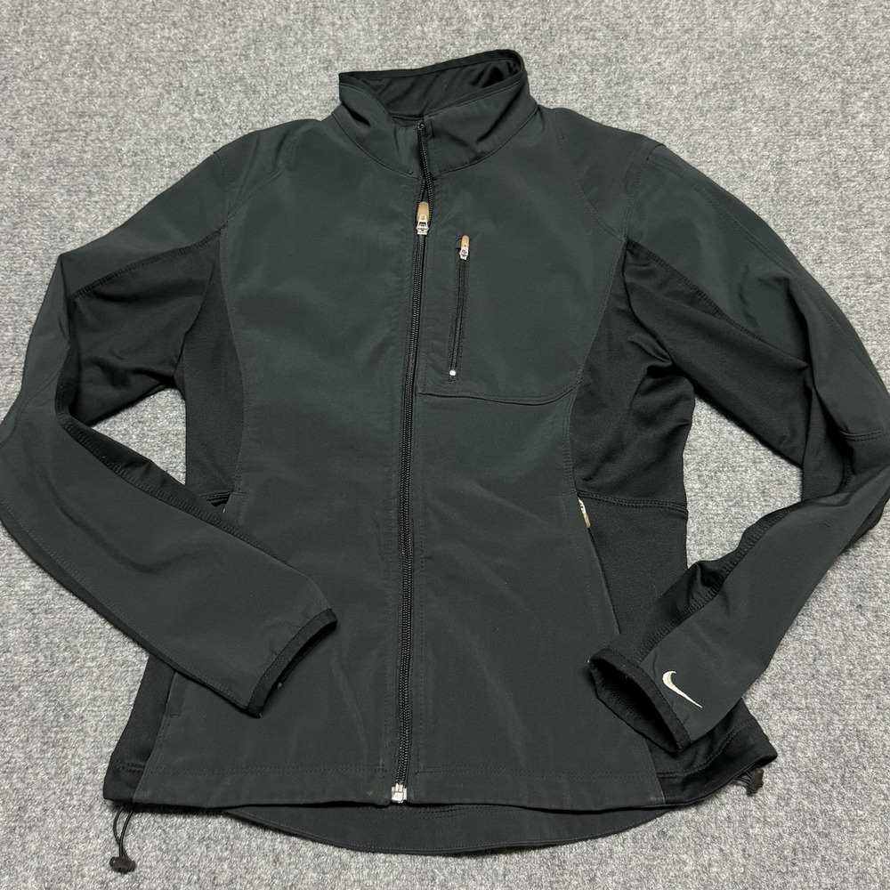 Nike Fit Storm Running Jacket Women S Black Reflective Windbreaker 329504-010